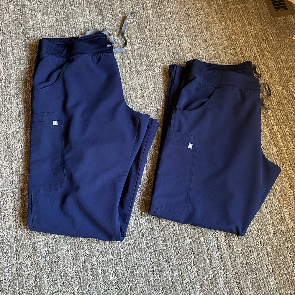 Figs Cade navy blue pants XL 2 pair